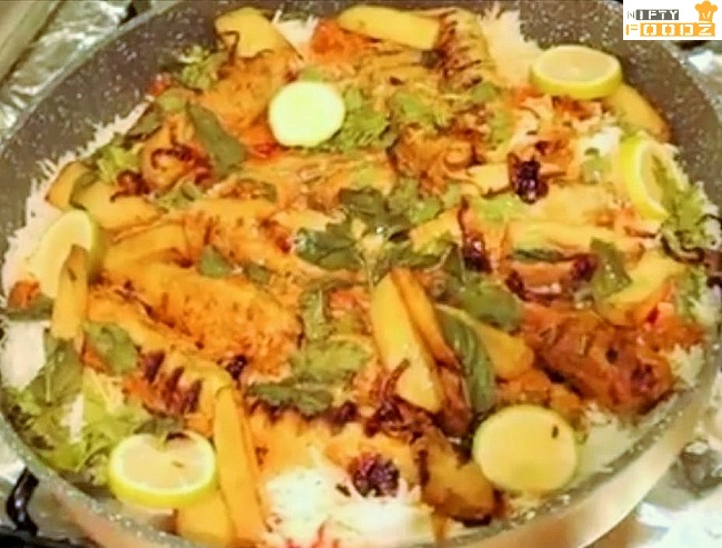 Smoked Chicken Seekh Kabab Biryani