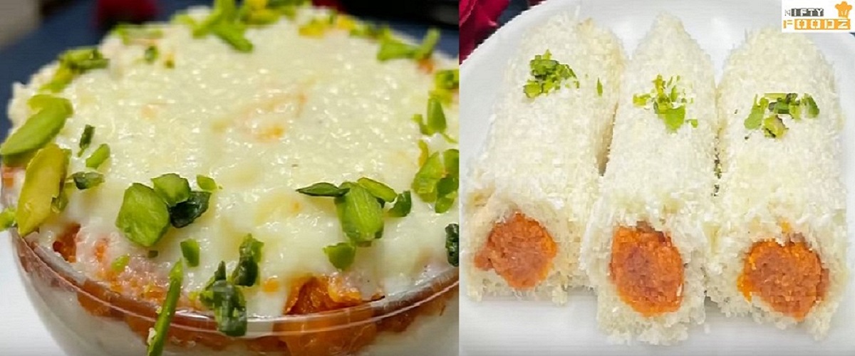 Carrot Rabri Delight and Rabri Rolls