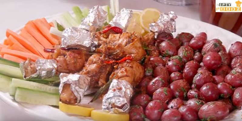 Potato and Chicken Platter Healthy Party Idea