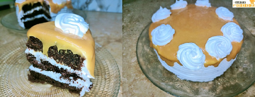 No Oven Chocolate Caramel Cake