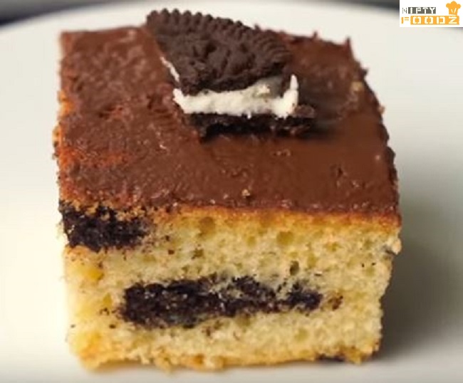 No Oven Cookie and Cream Cake