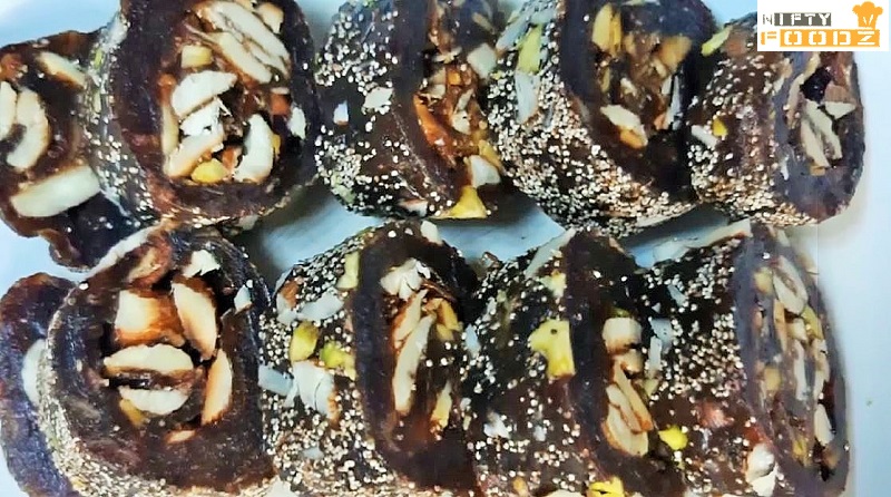 No Sugar Dates Dryfruit Roll