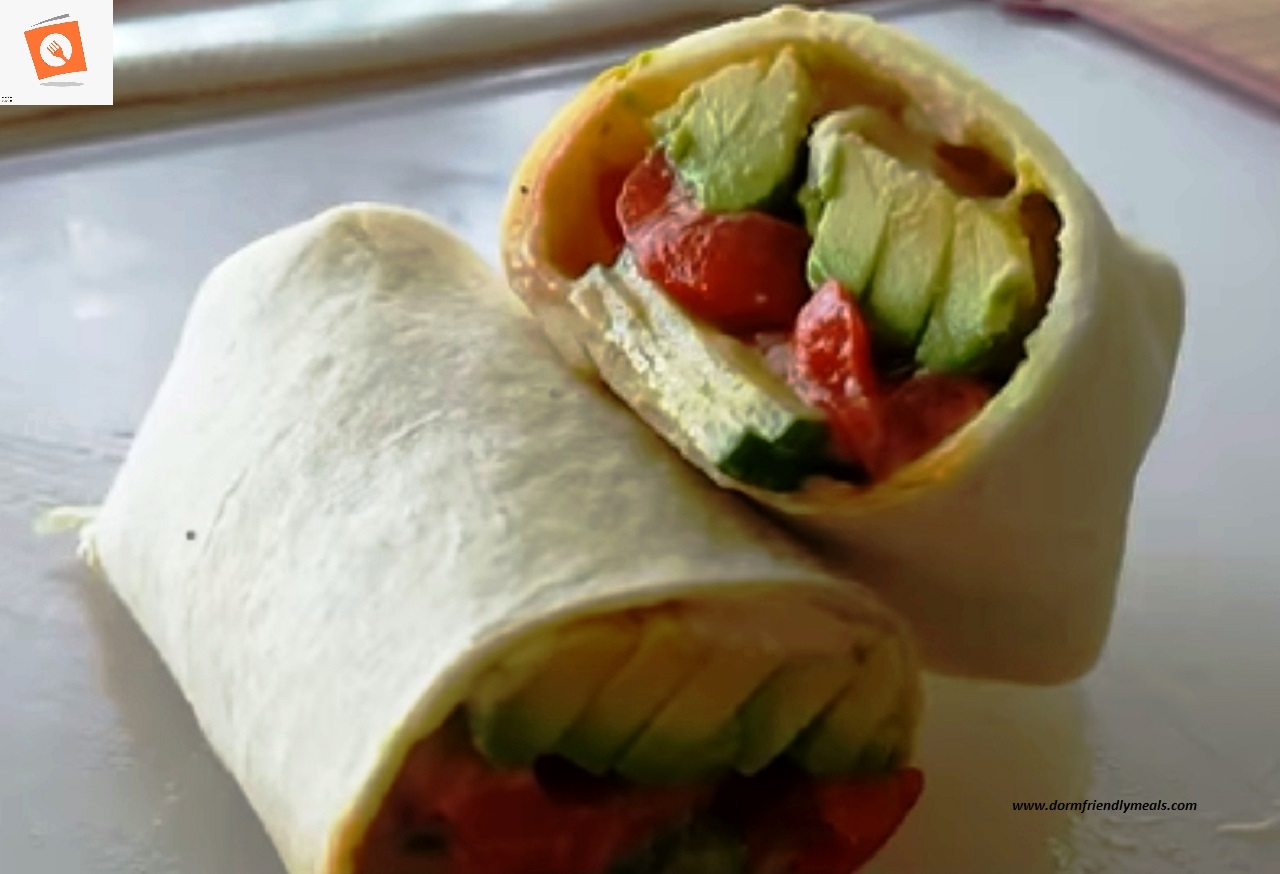Dorm Room No Cook Hummus Wrap