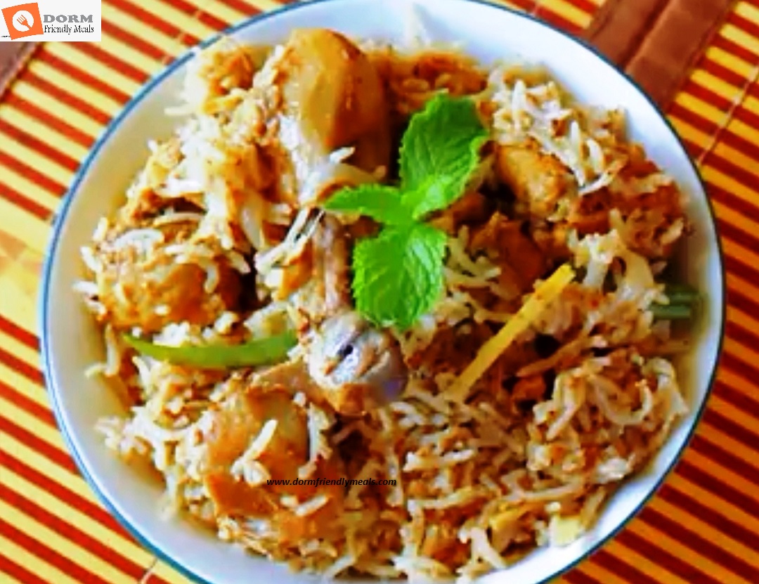Dorm Room Microwave Chicken Pulao