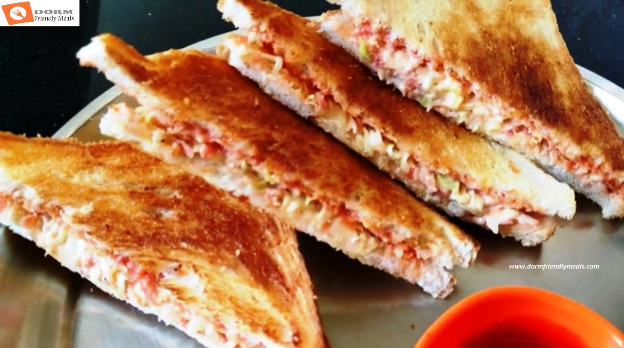 Dorm Room Microwave Vegetable Sandwich