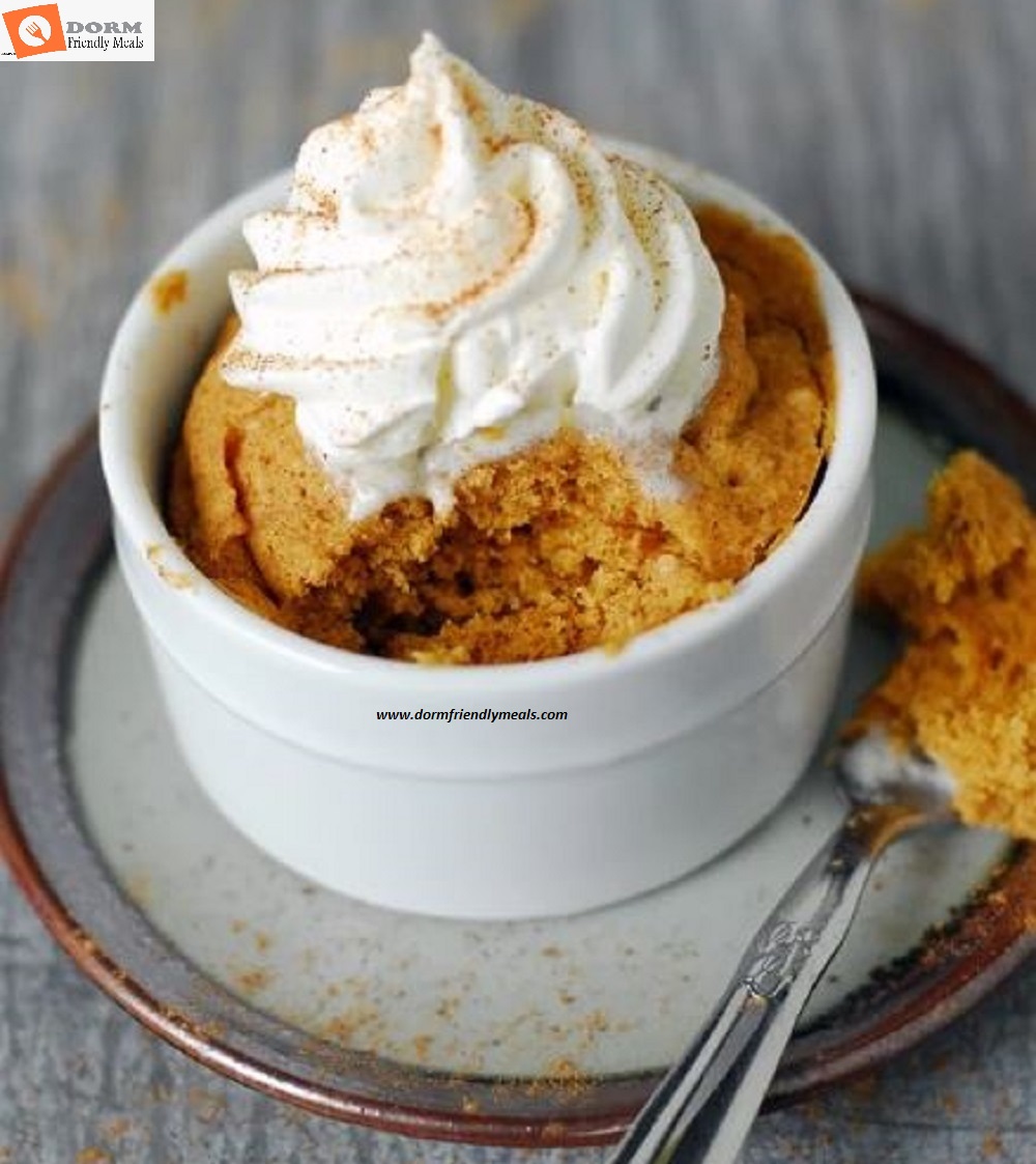 Dorm Room Microwave Pumpkin Mug Cake